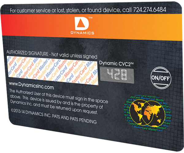 dynamic security code card